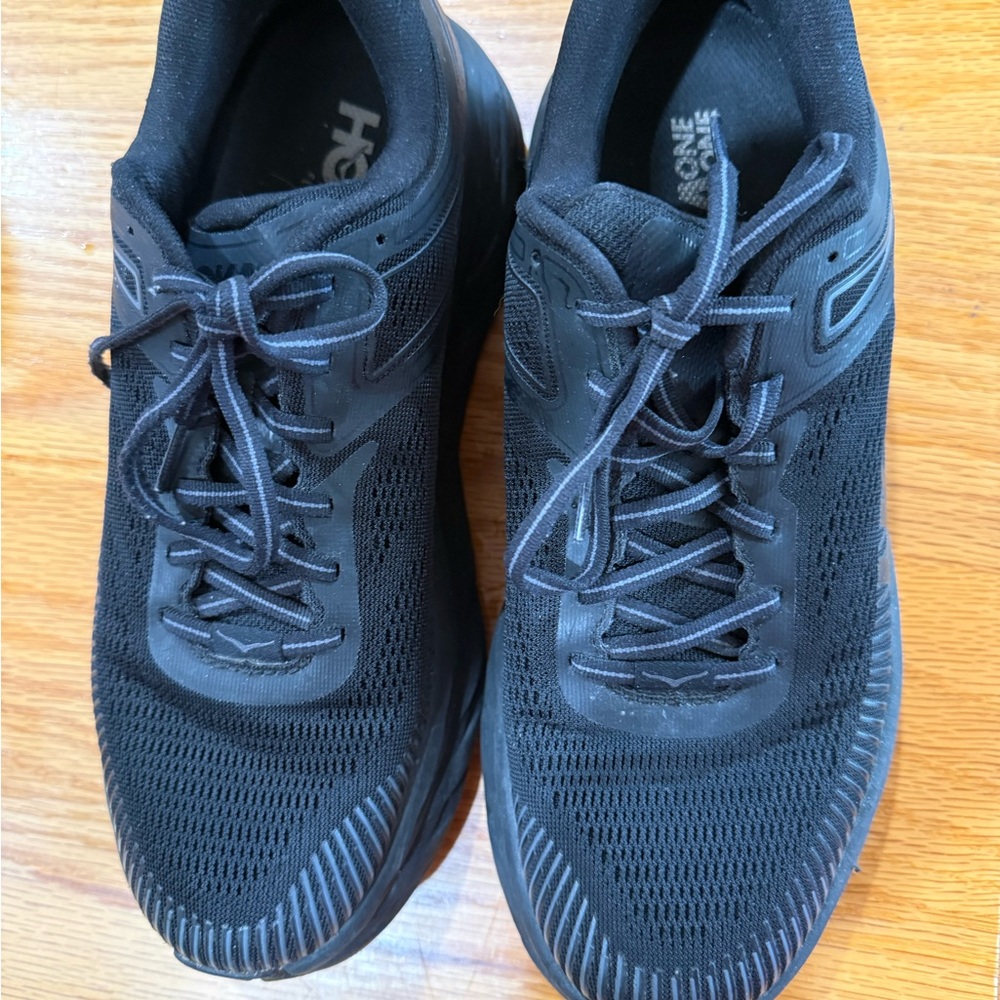 Hoka One One Black Athletic Shoes size 9.5